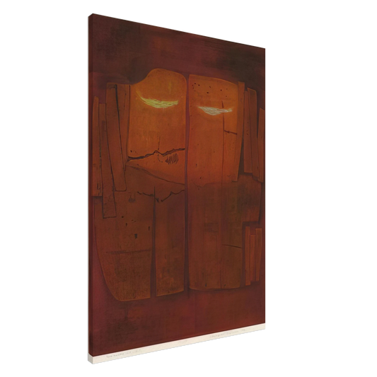 Hiroyuki Tajima - Two Exiles - 1972 Canvas - 20x30 cm / 8x12 inches-canvas