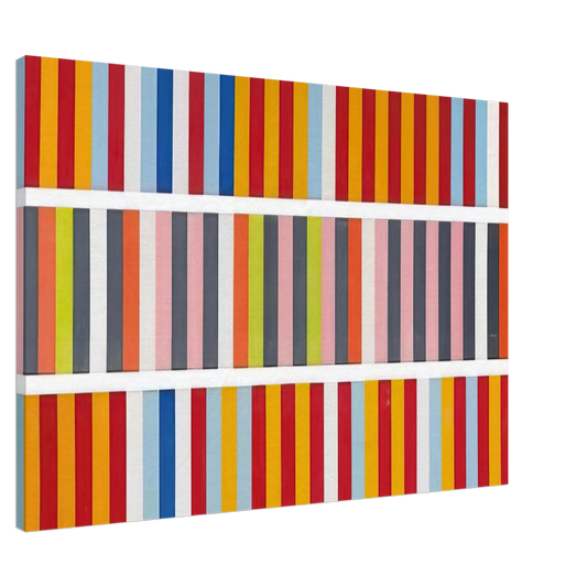 Gene Davis - Barricades - 1968 Canvas - 20x30 cm / 8x12 inches-canvas