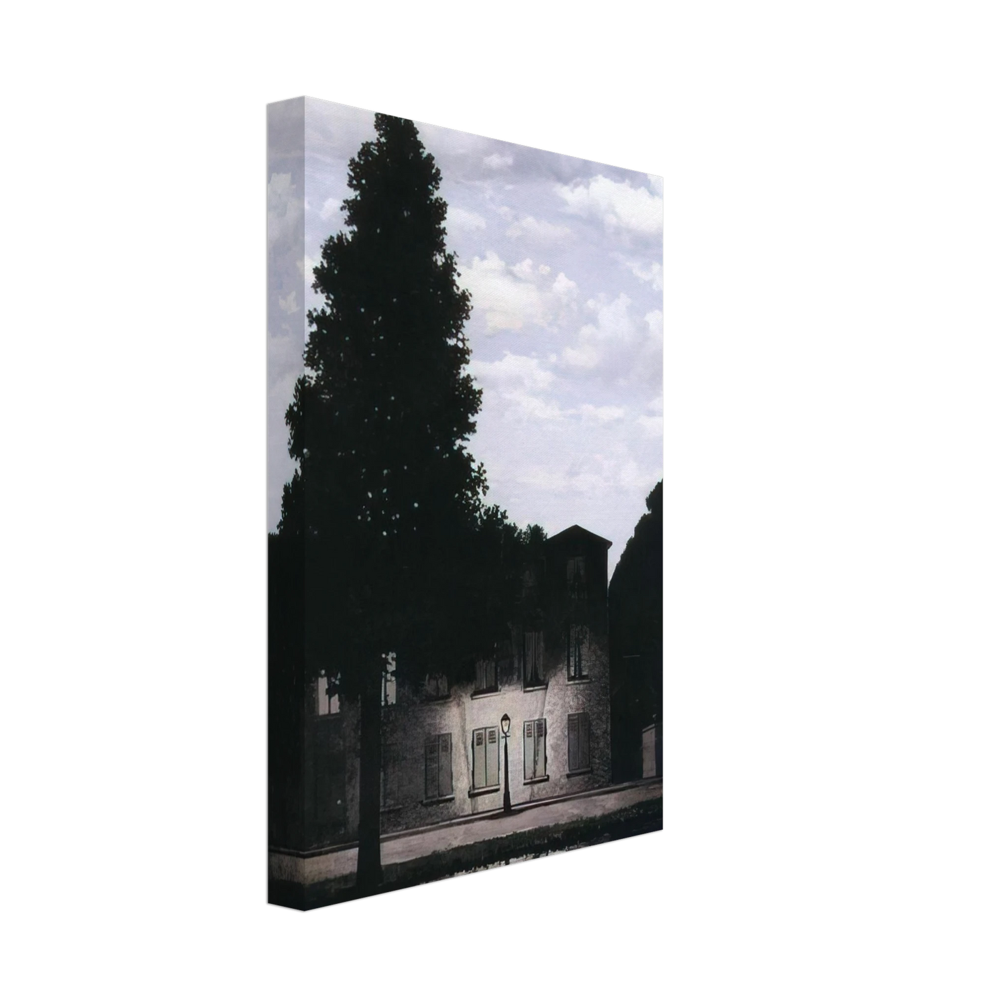 Rene Magritte - THE EMPIRE OF LIGHTS 1954 Canvas - 40x60 cm / 16x24 inches-canvas