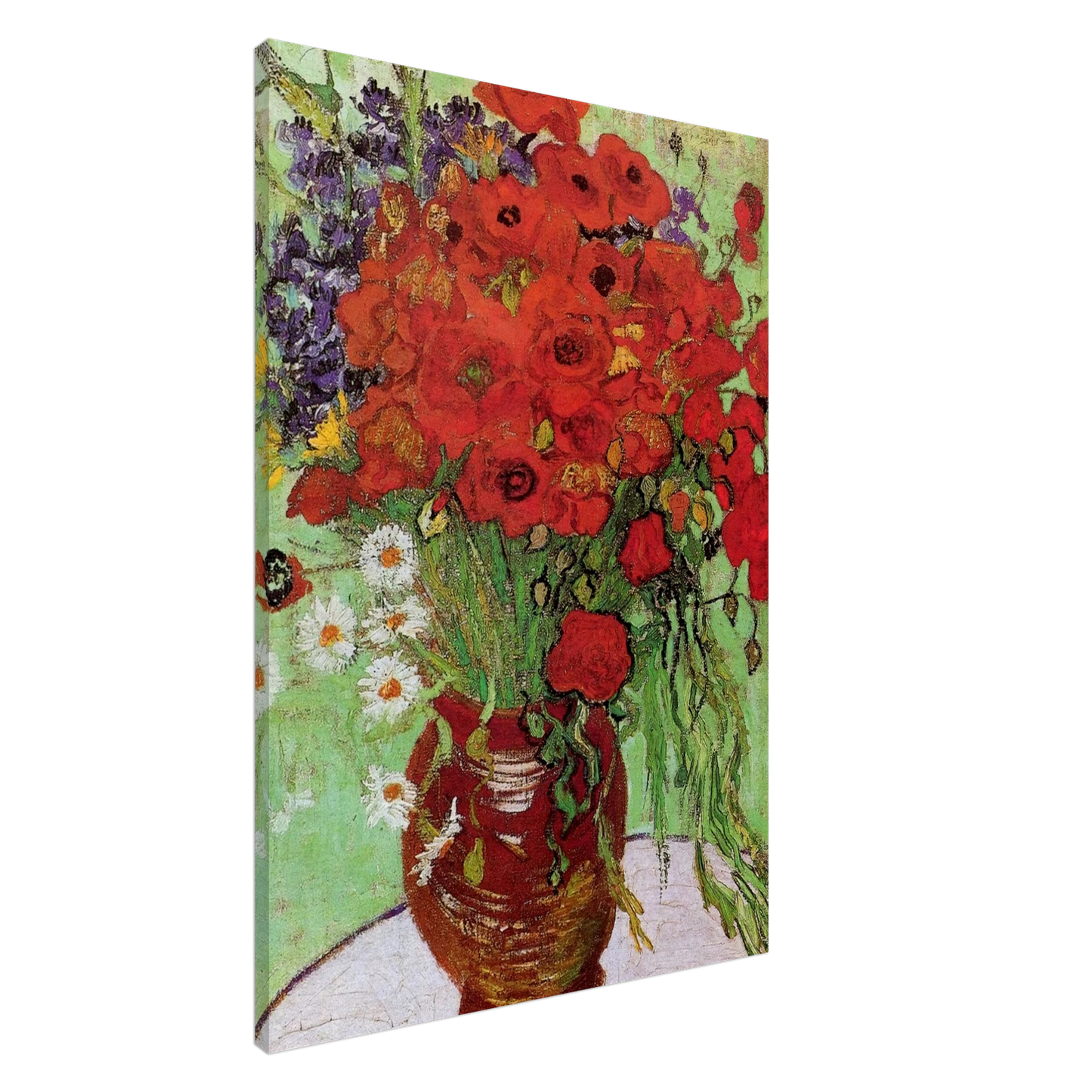 Vincent van Gogh - Red Poppies and Daisies Canvas - 20x30 cm / 8x12 inches-canvas