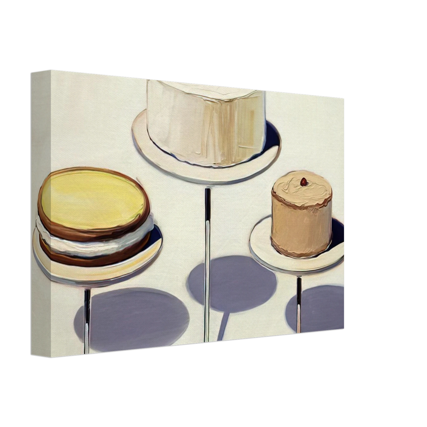 Wayne Thiebaud - Display Cakes - 1963 Canvas - 40x60 cm / 16x24 inches-canvas