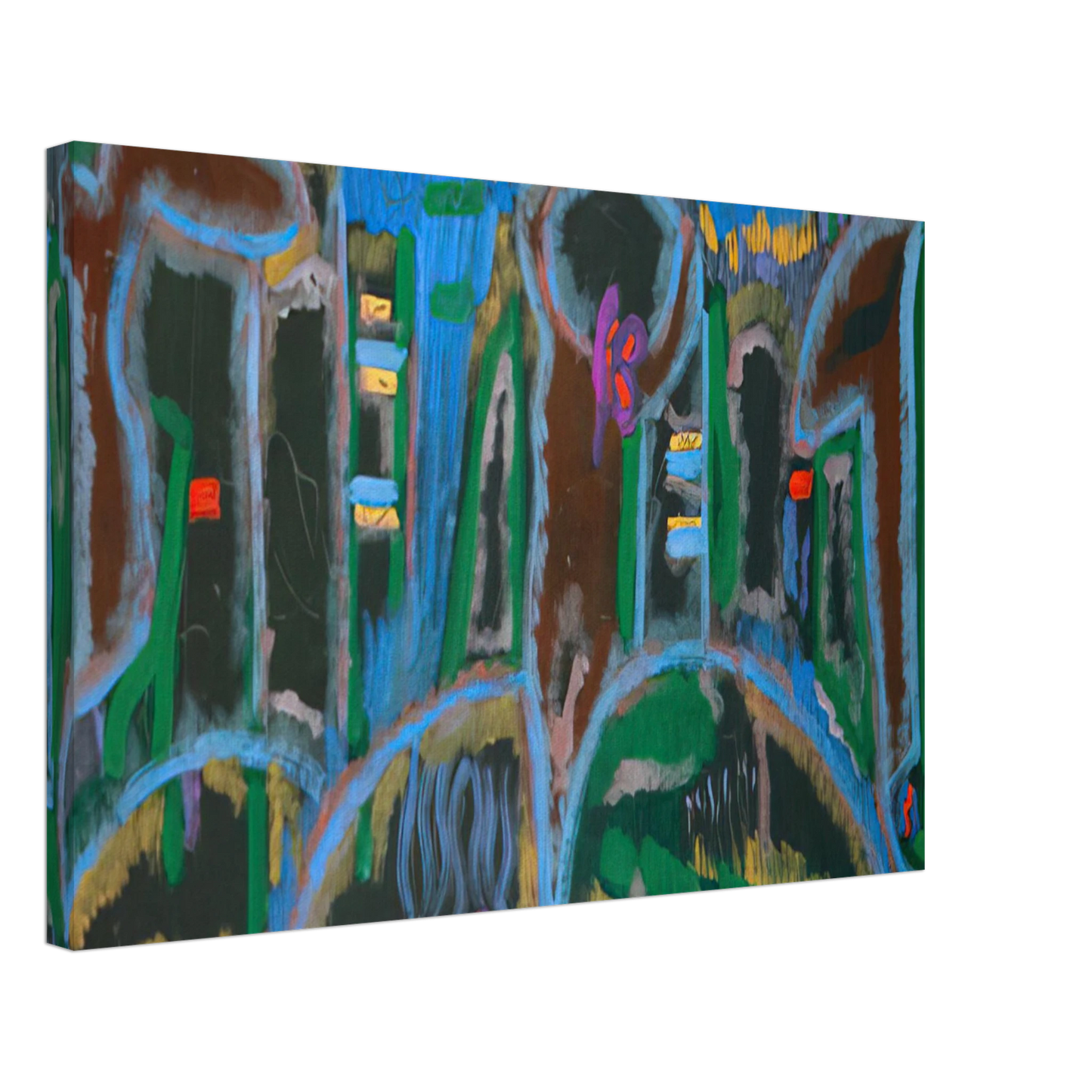Betty Parsons - Garden in Saint Denis - 1980 Canvas - 70x100 cm / 28x40 inches-canvas