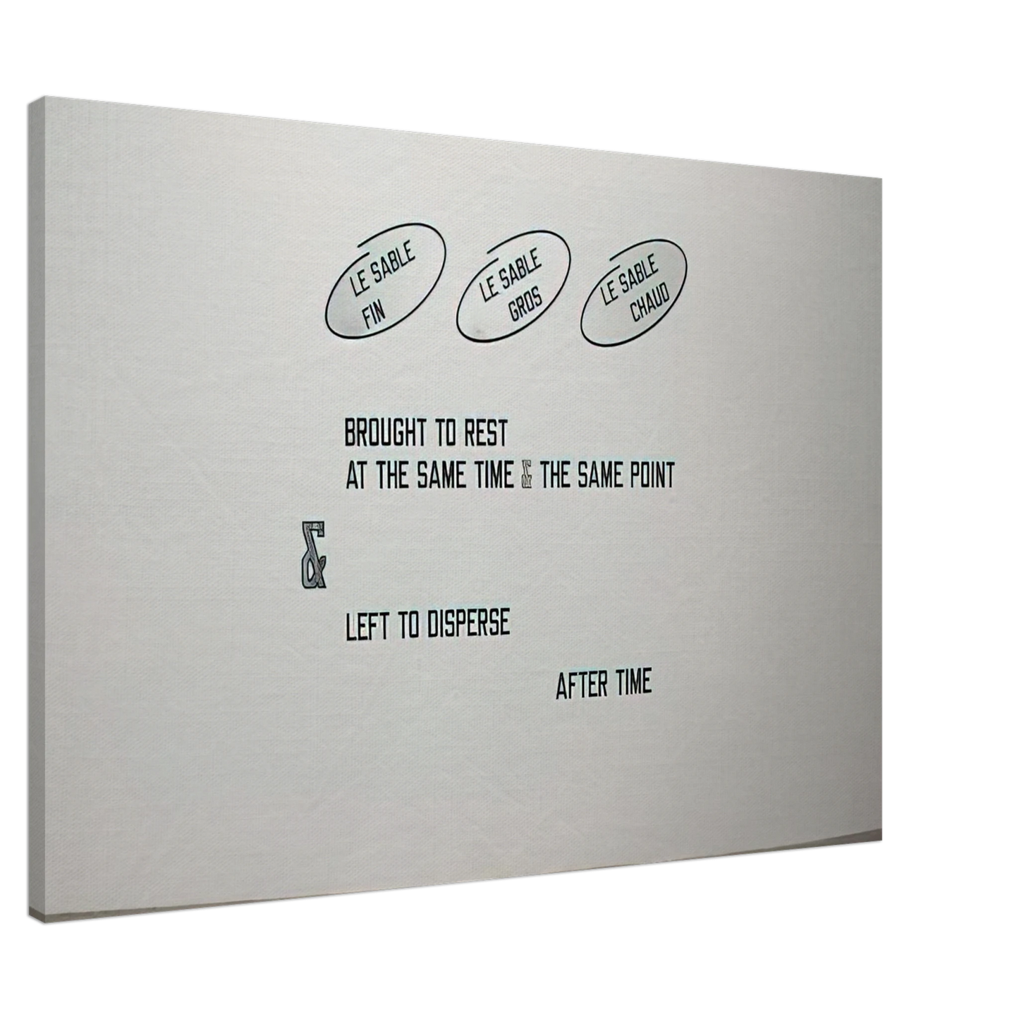 Lawrence Weiner - Le sable fin... - 2008 Canvas - 20x30 cm / 8x12 inches-canvas