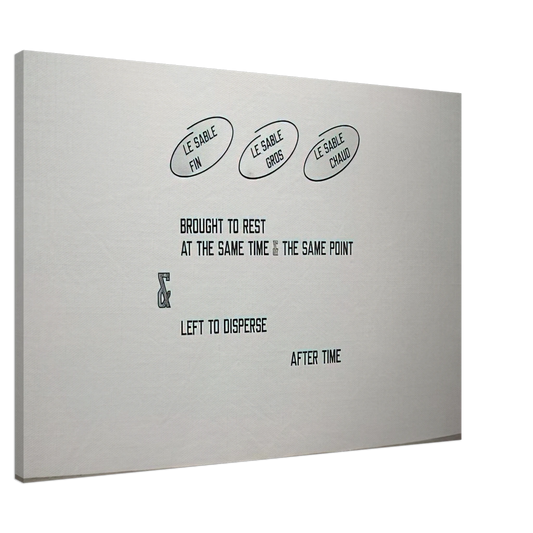 Lawrence Weiner - Le sable fin... - 2008 Canvas - 20x30 cm / 8x12 inches-canvas