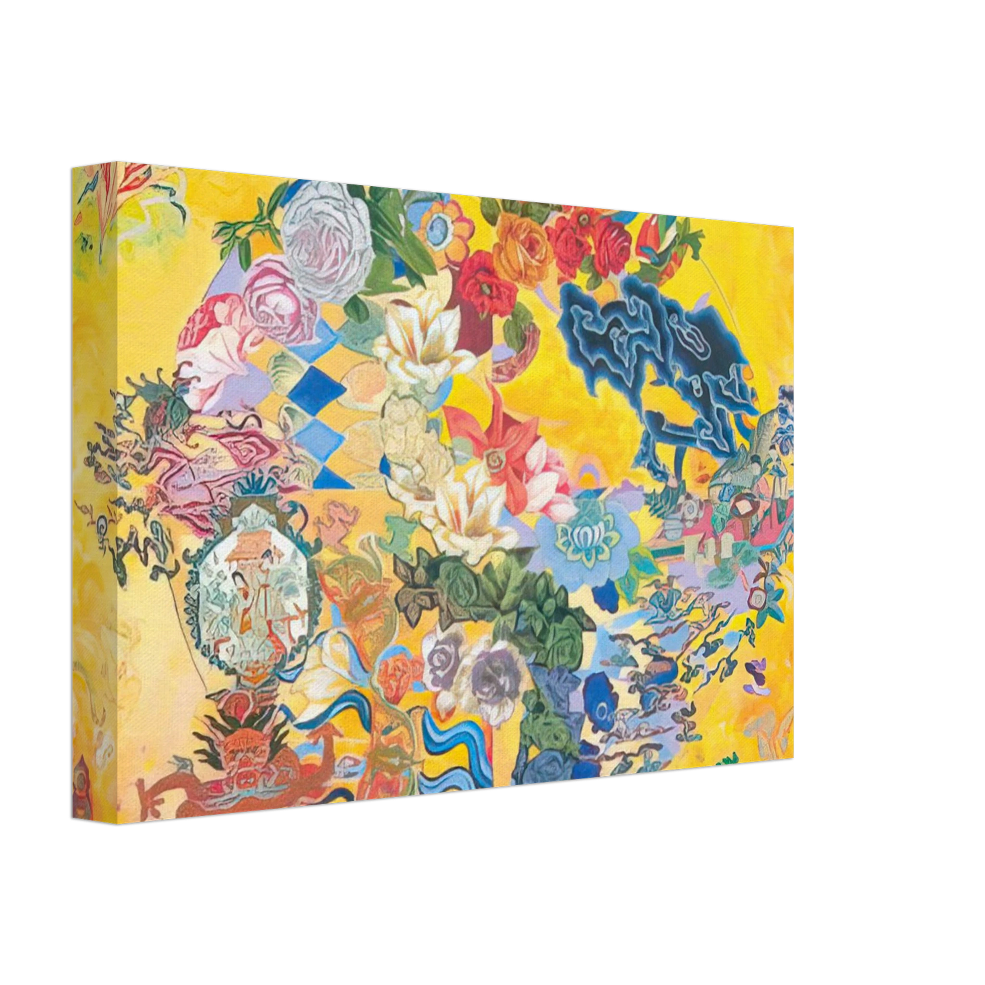 Miriam Schapiro - Asian Rendezvous - PD Pattern and Decoration Canvas - 40x60 cm / 16x24 inches-canvas