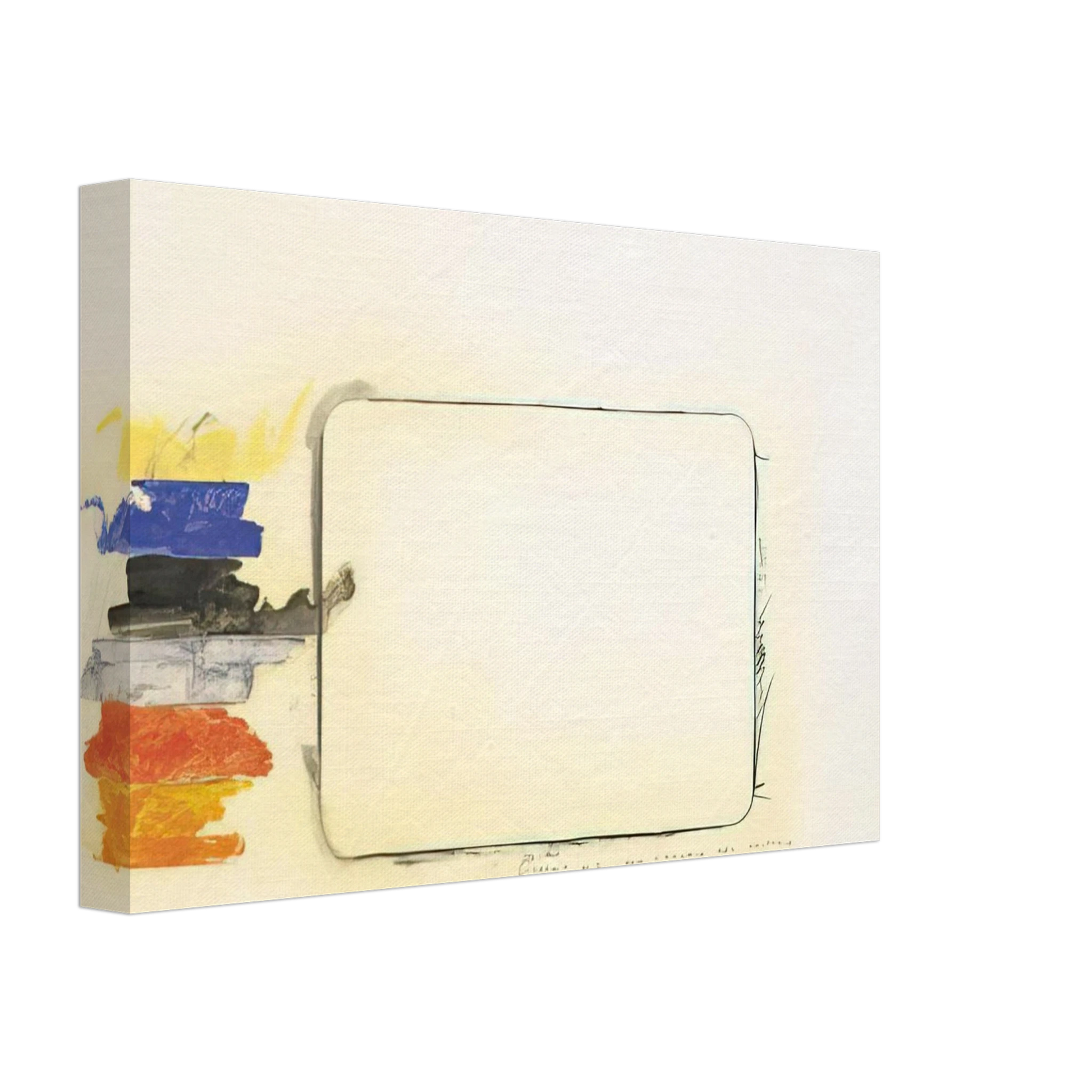 Mario Schifano - Disegno n. 2 per l'occhio del critico - Art Informel Canvas - 70x100 cm / 28x40 inches-canvas