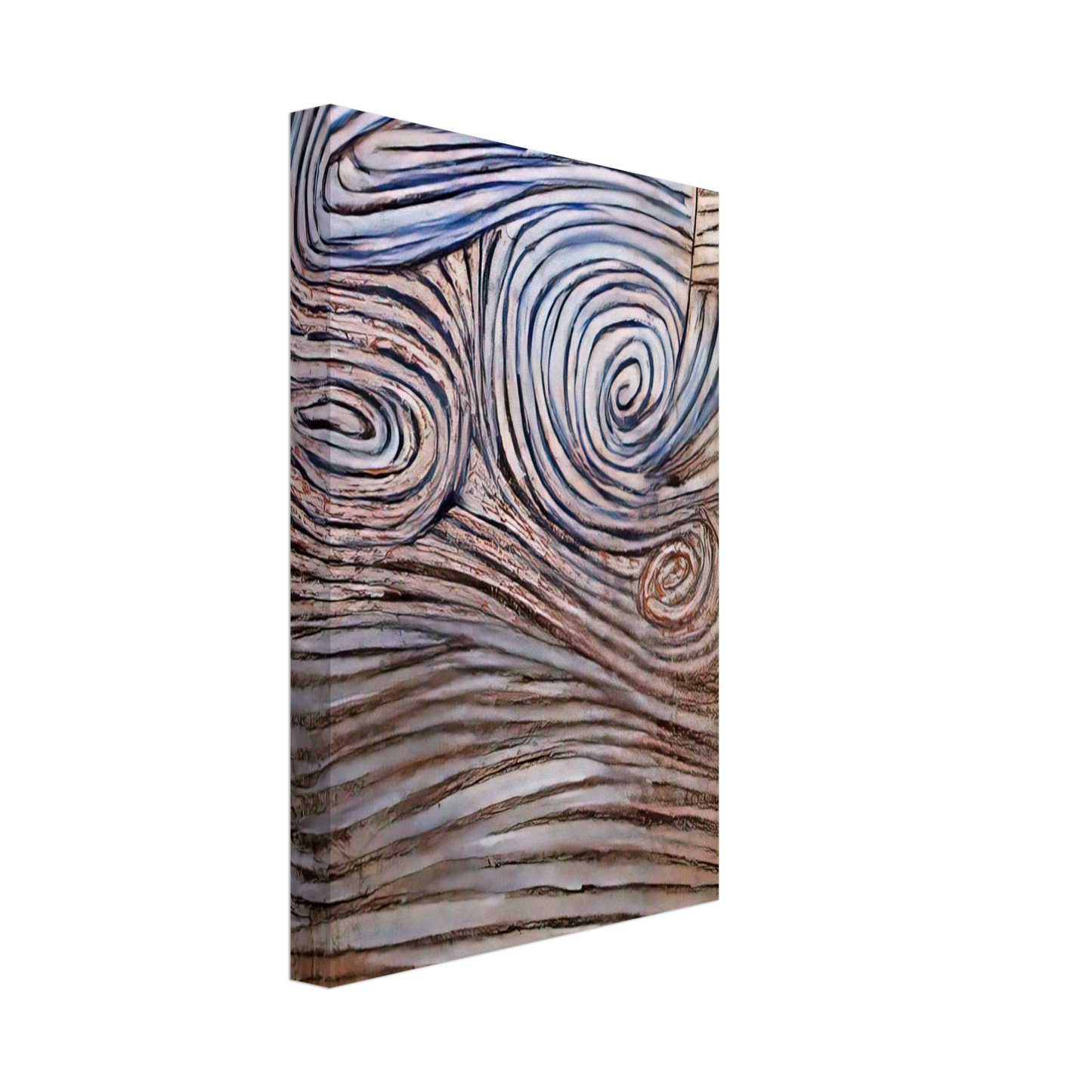 Victor Pasmore - SPIRAL MOTIF IN WHITE BLACK AND INDIGO 1951 Canvas - 70x100 cm / 28x40 inches-canvas