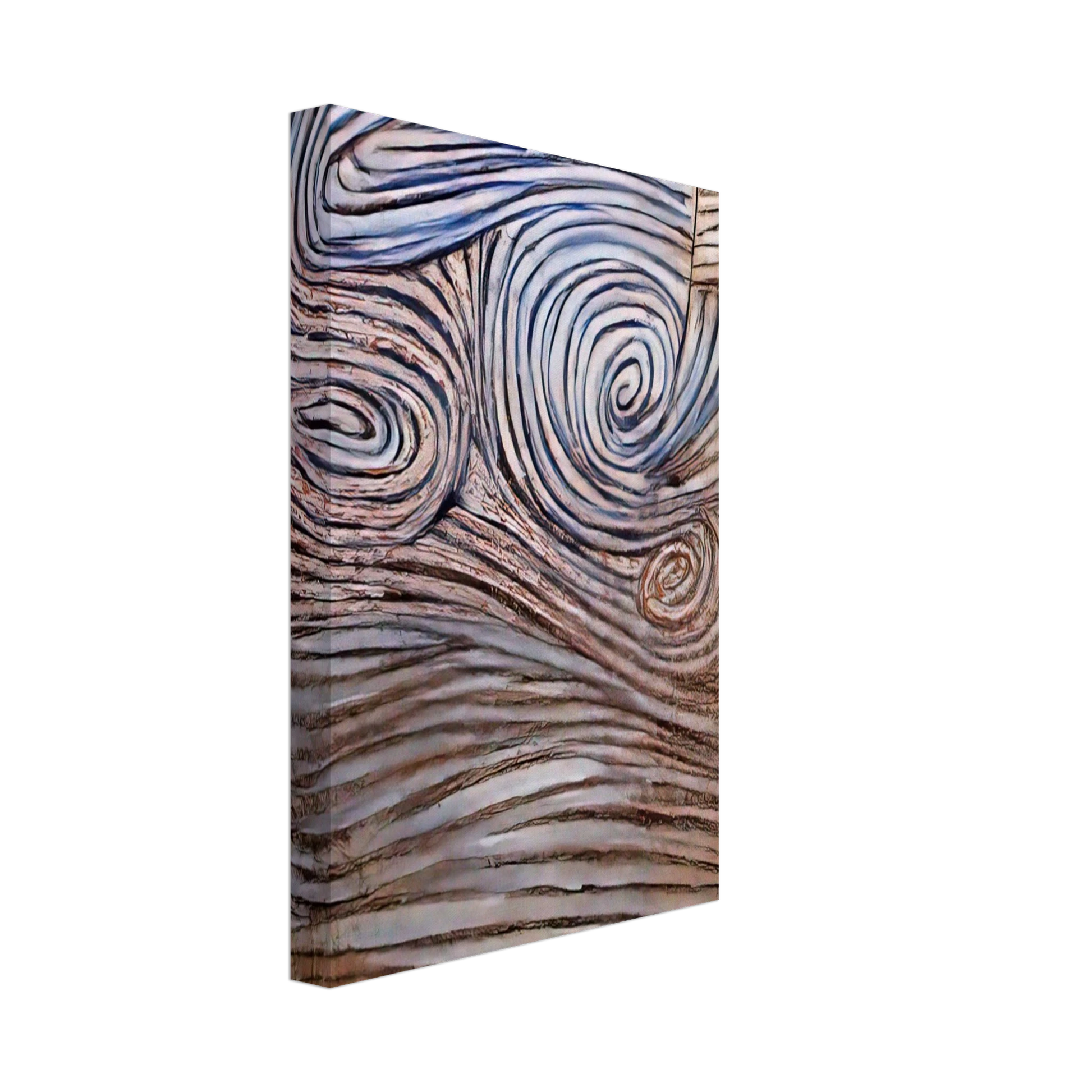 Victor Pasmore - SPIRAL MOTIF IN WHITE BLACK AND INDIGO 1951 Canvas - 70x100 cm / 28x40 inches-canvas