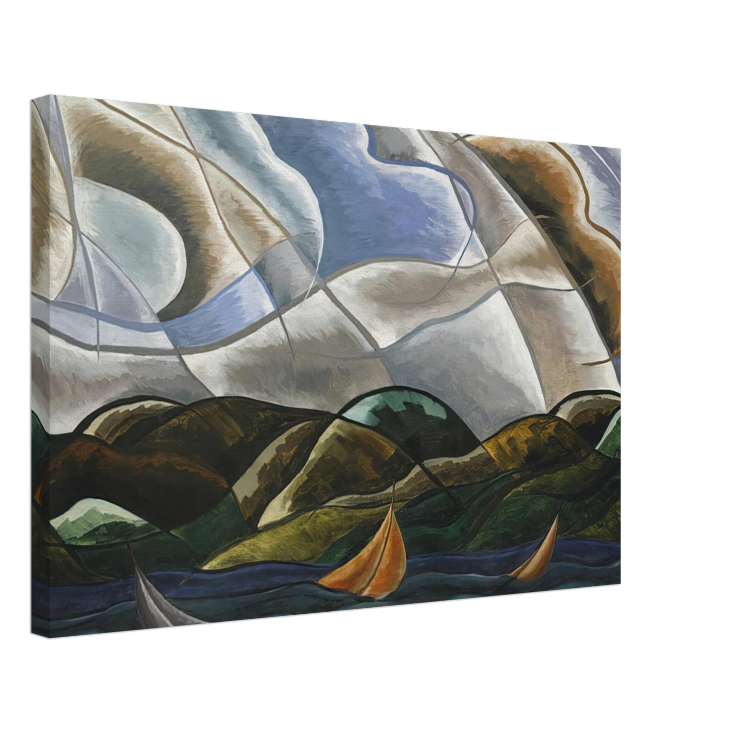 Arthur Dove - Clouds and Water - 1930 Canvas - 40x60 cm / 16x24 inches-canvas