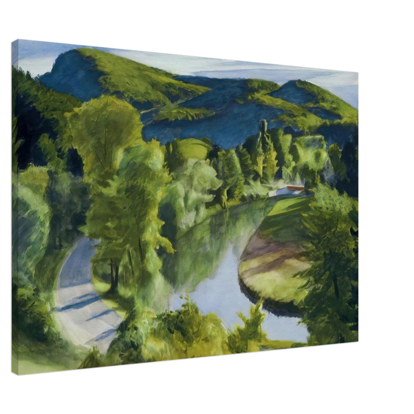 Edward Hopper - First Branch of the White River, Vermont Canvas - 20x30 cm / 8x12 inches-canvas
