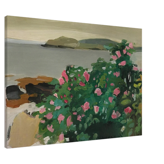 Fairfield Porter - WILD ROSES 1961 Canvas - 20x30 cm / 8x12 inches-canvas