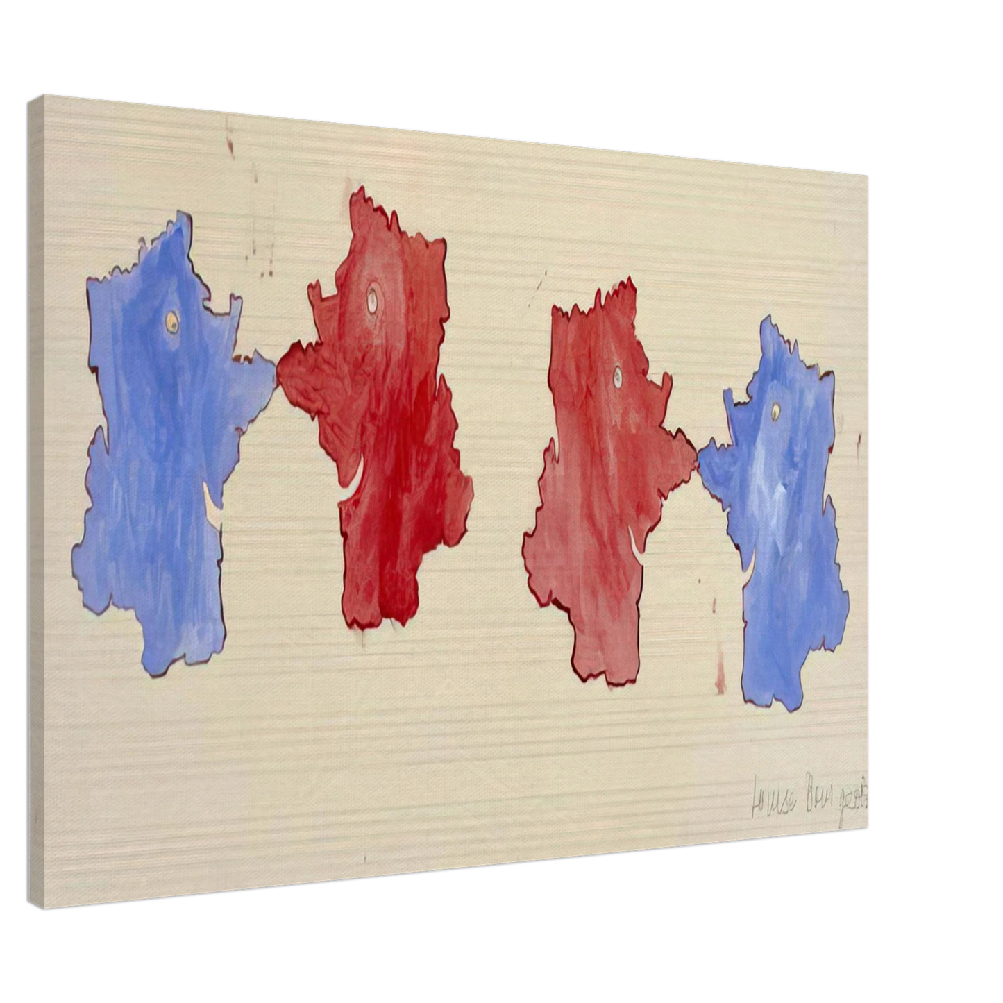 Louise Bourgeois - ON THE OCCASION OF SERPENTINE GALLERY MAP MARATHON Canvas - 20x30 cm / 8x12 inches-canvas