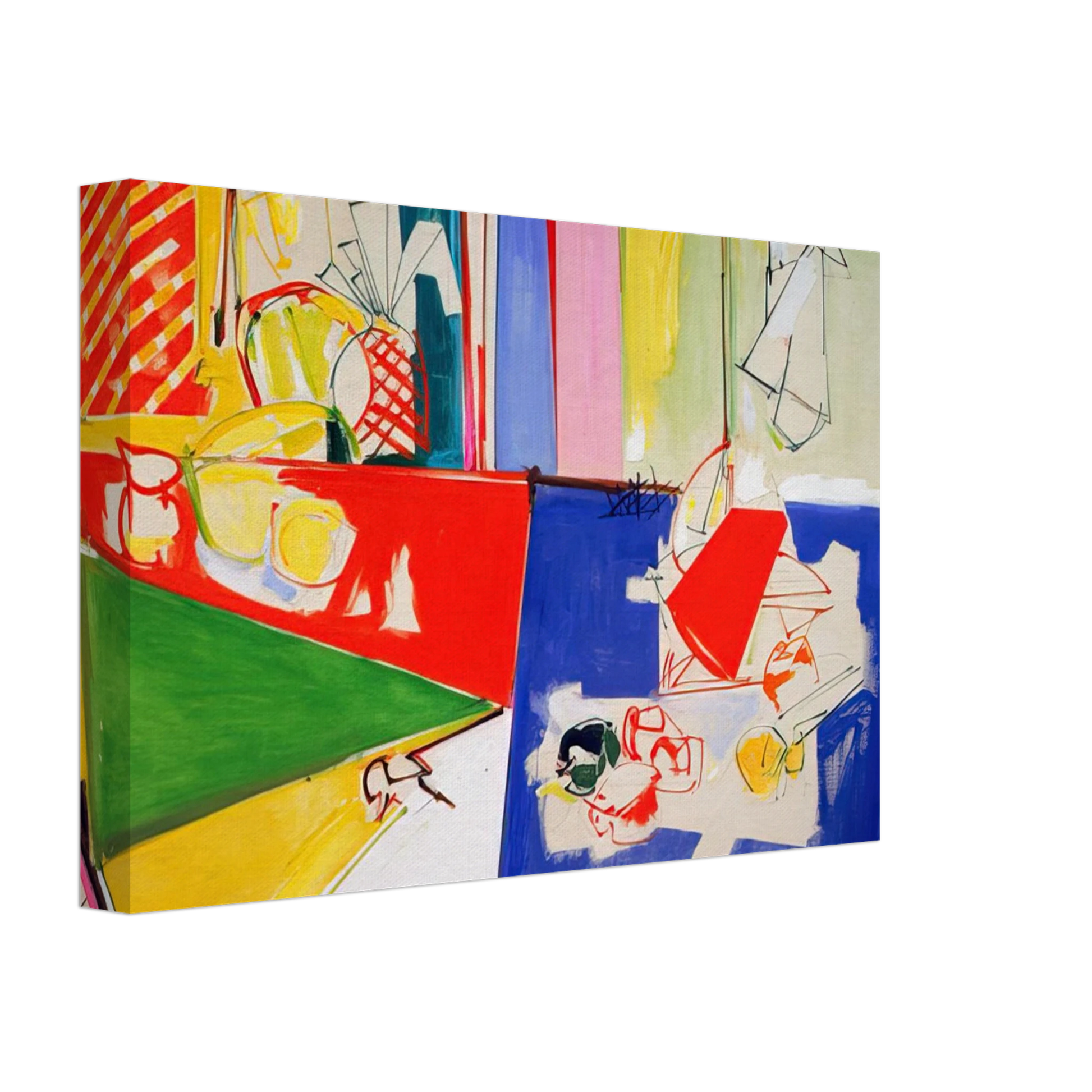 Hans Hofmann - Magenta and Blue Canvas - 40x60 cm / 16x24 inches-canvas