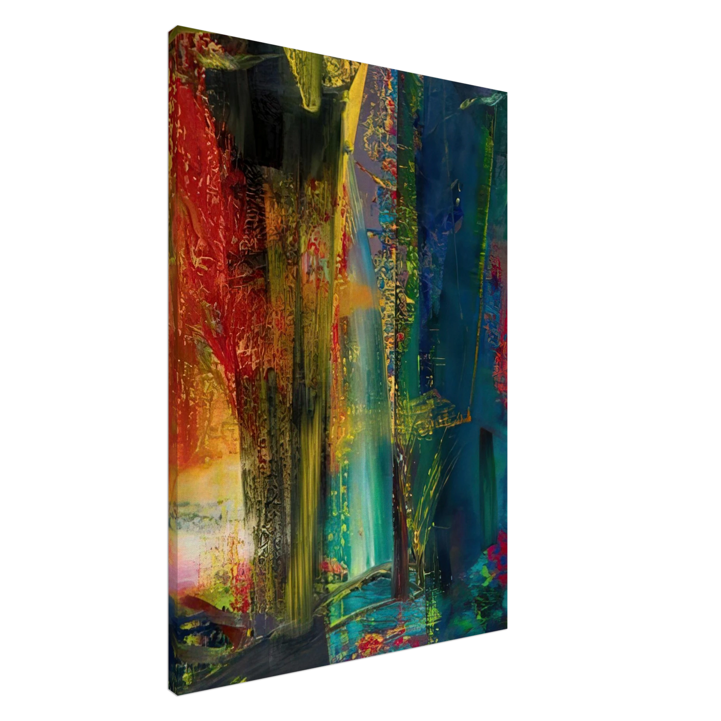 Gerhard Richter - ABSTRACT PAINTING 599 1986 Canvas - 20x30 cm / 8x12 inches-canvas