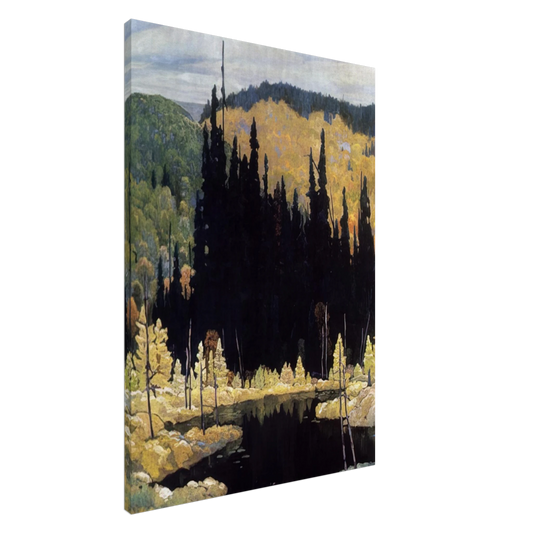 Frank Johnston - Autumn, Algoma - Art Nouveau Modern Canvas - 20x30 cm / 8x12 inches-canvas