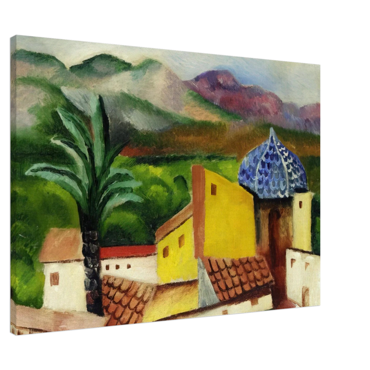 Moise Kisling - SAGUNTO 1916 Canvas - 20x30 cm / 8x12 inches-canvas