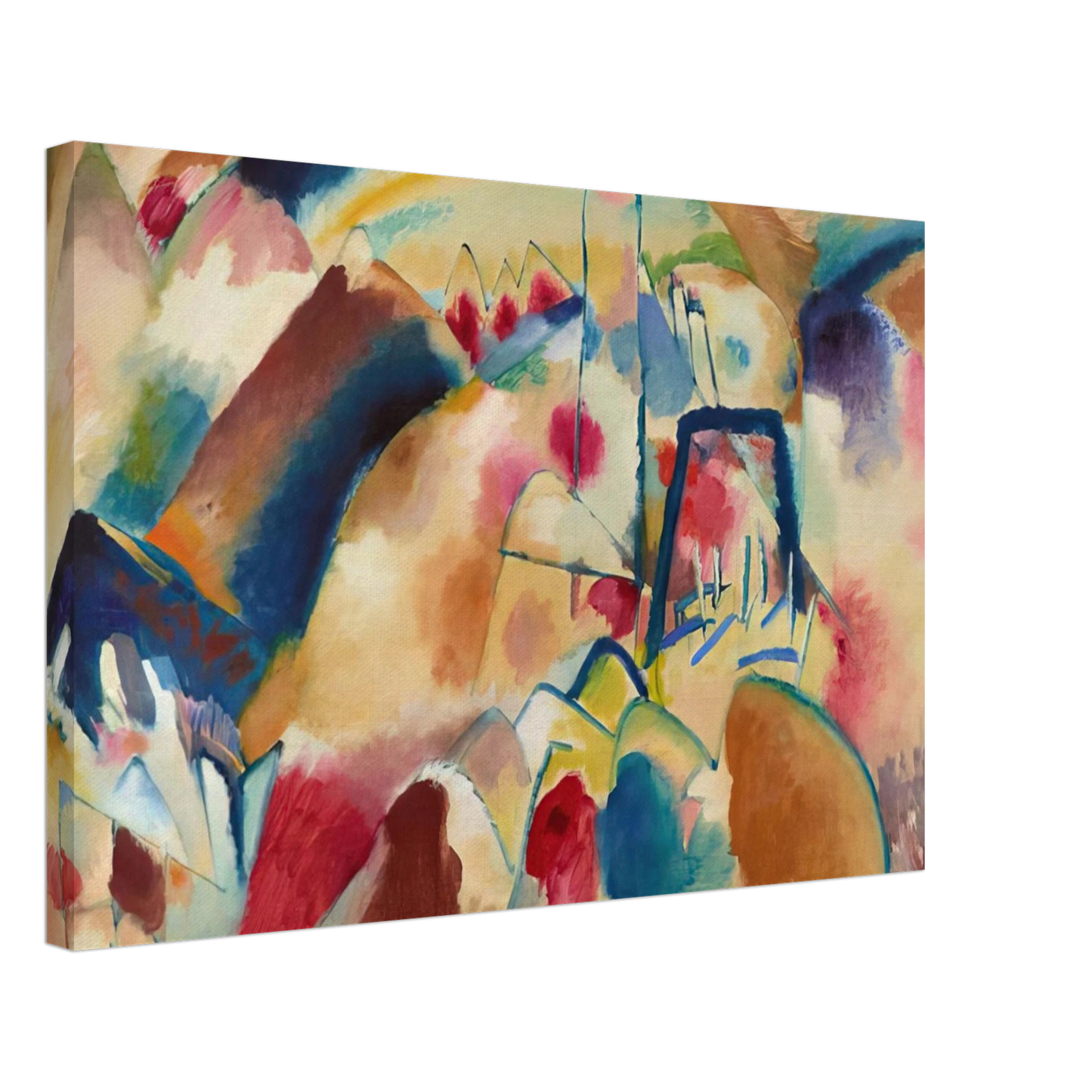 Wassily Kandinsky - LANDSCAPE WITH CHURCH 1913 Canvas - 40x60 cm / 16x24 inches-canvas