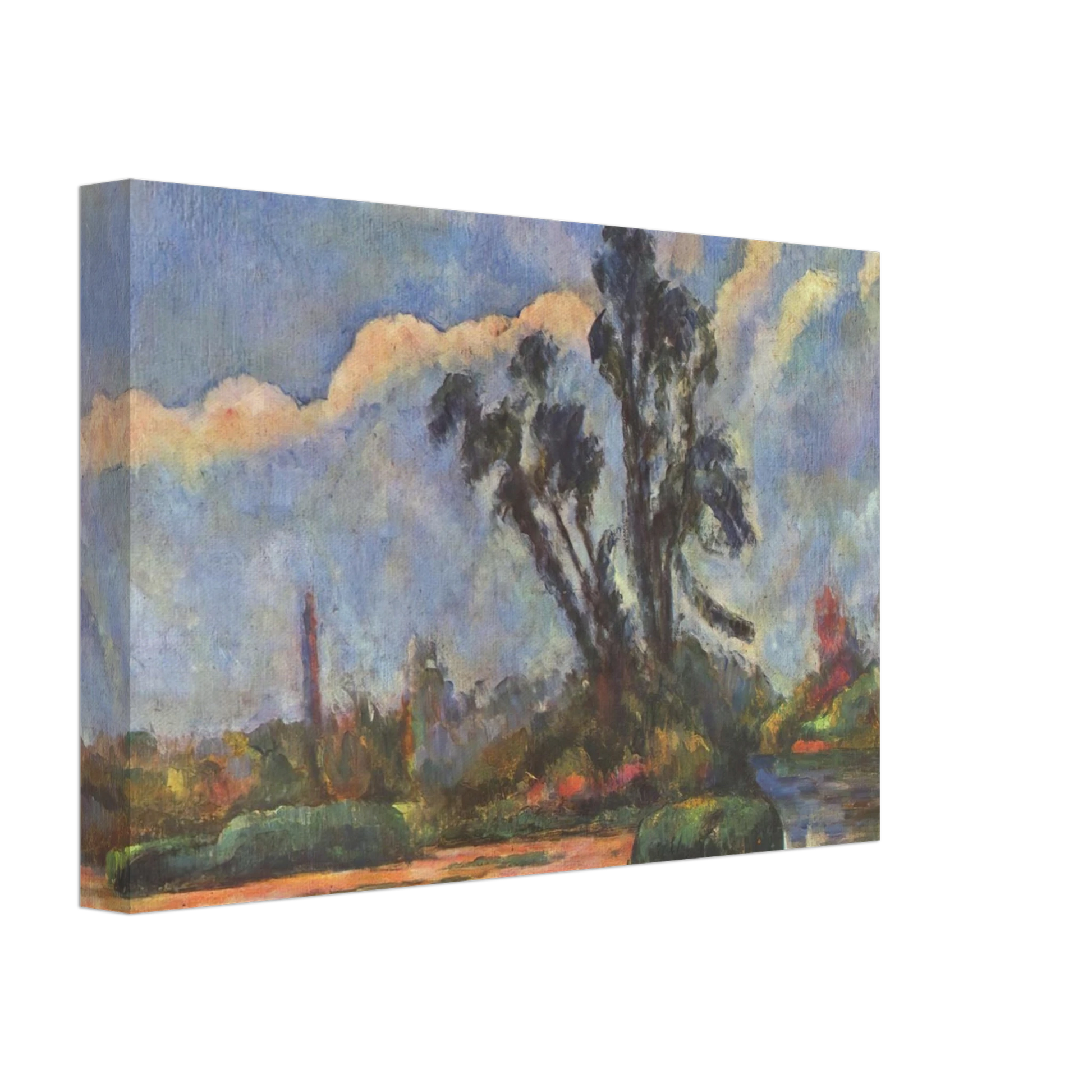 Paul Cezanne - Bank of the Oise Canvas - 40x60 cm / 16x24 inches-canvas