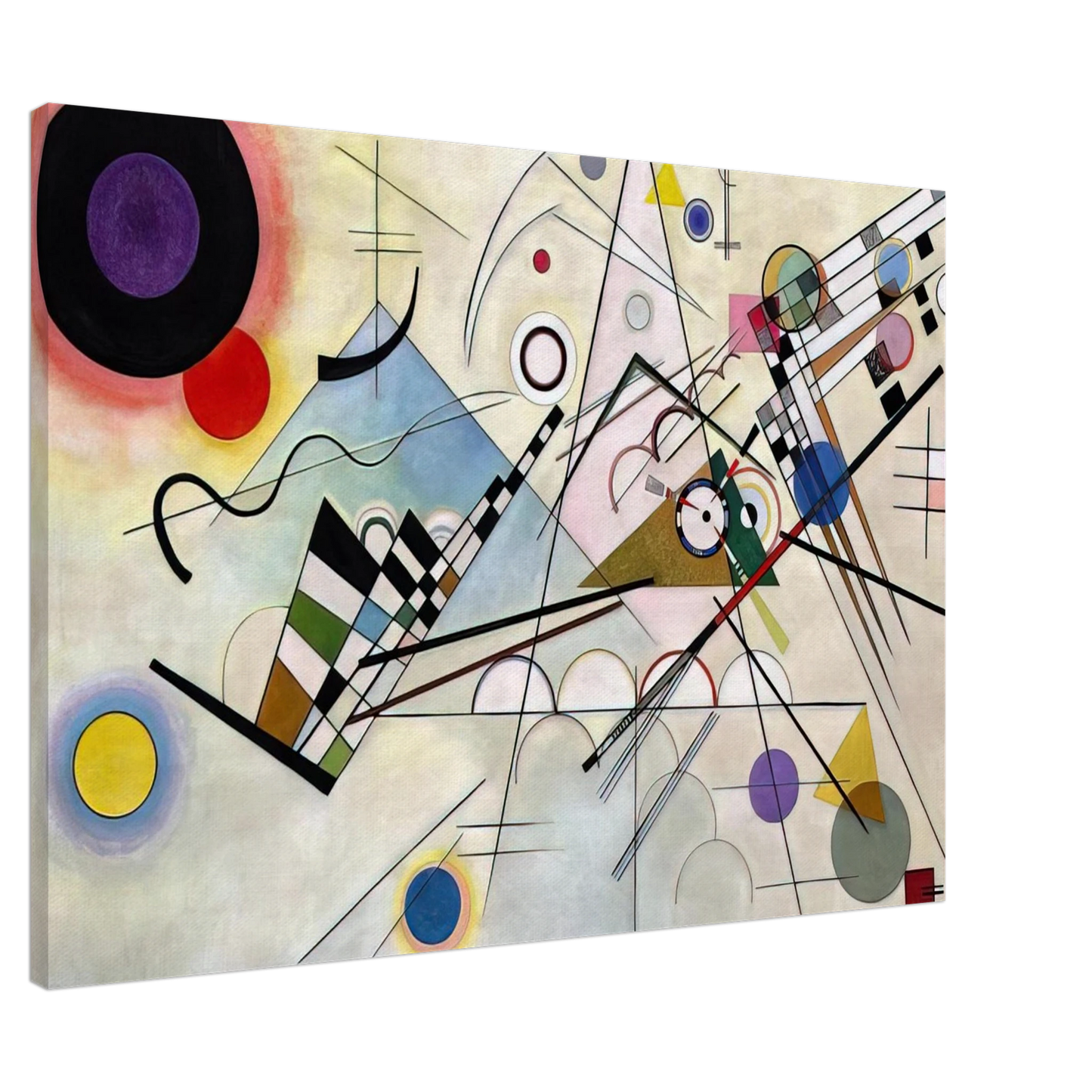 Wassily Kandinsky - COMPOSITION 8 1923 Canvas - 20x30 cm / 8x12 inches-canvas
