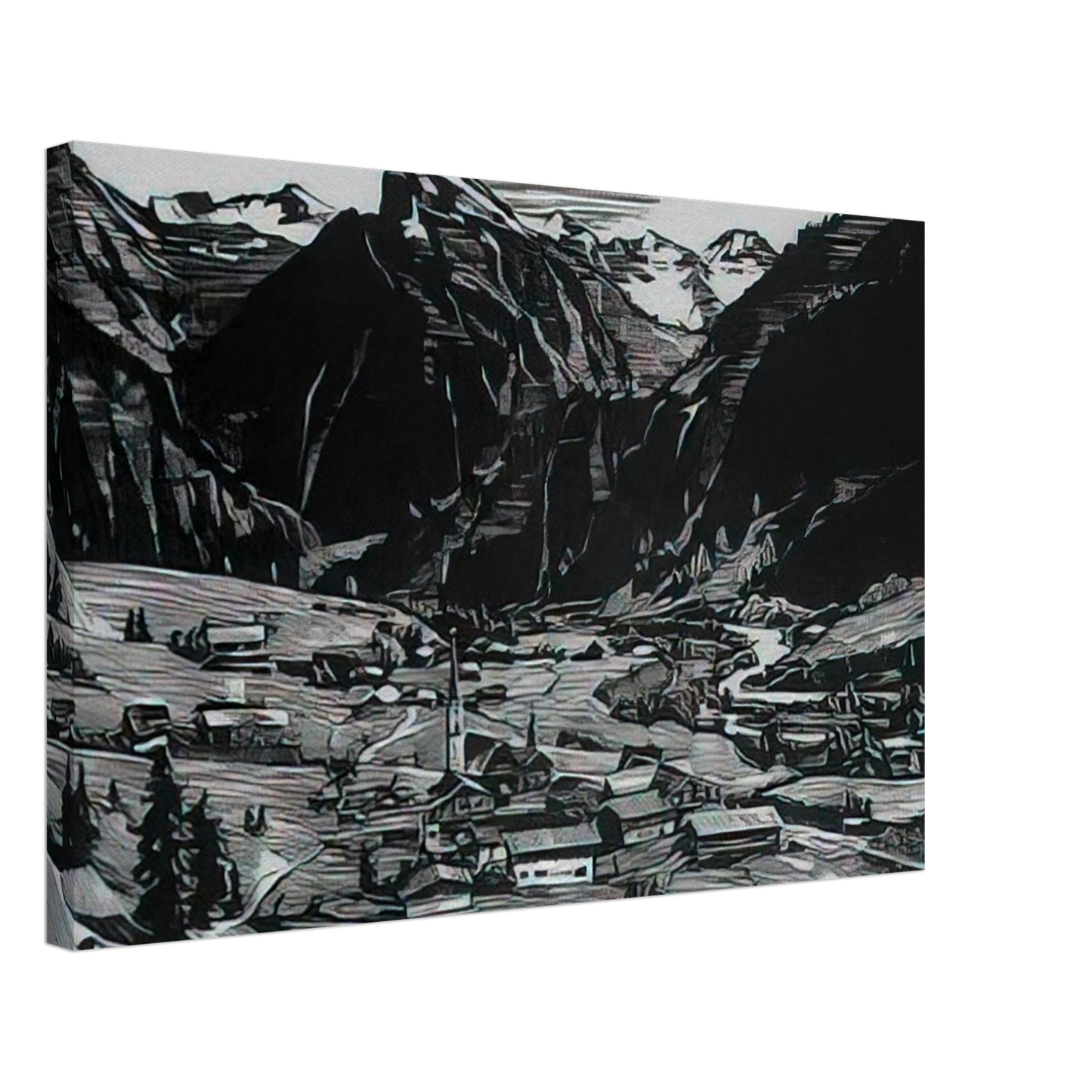 Konrad Zuse - Hinterstein - Expressionism Canvas - 40x60 cm / 16x24 inches-canvas