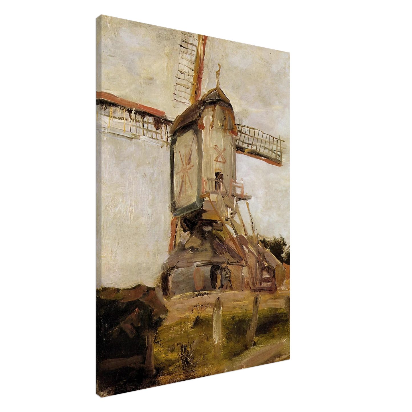 Piet Mondrian - Mill of Heeswijk Sun Canvas - 20x30 cm / 8x12 inches-canvas