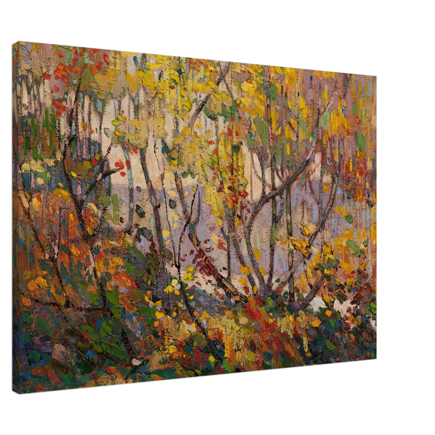 Tom Thomson - OPULENT OCTOBER 1916 Canvas - 20x30 cm / 8x12 inches-canvas