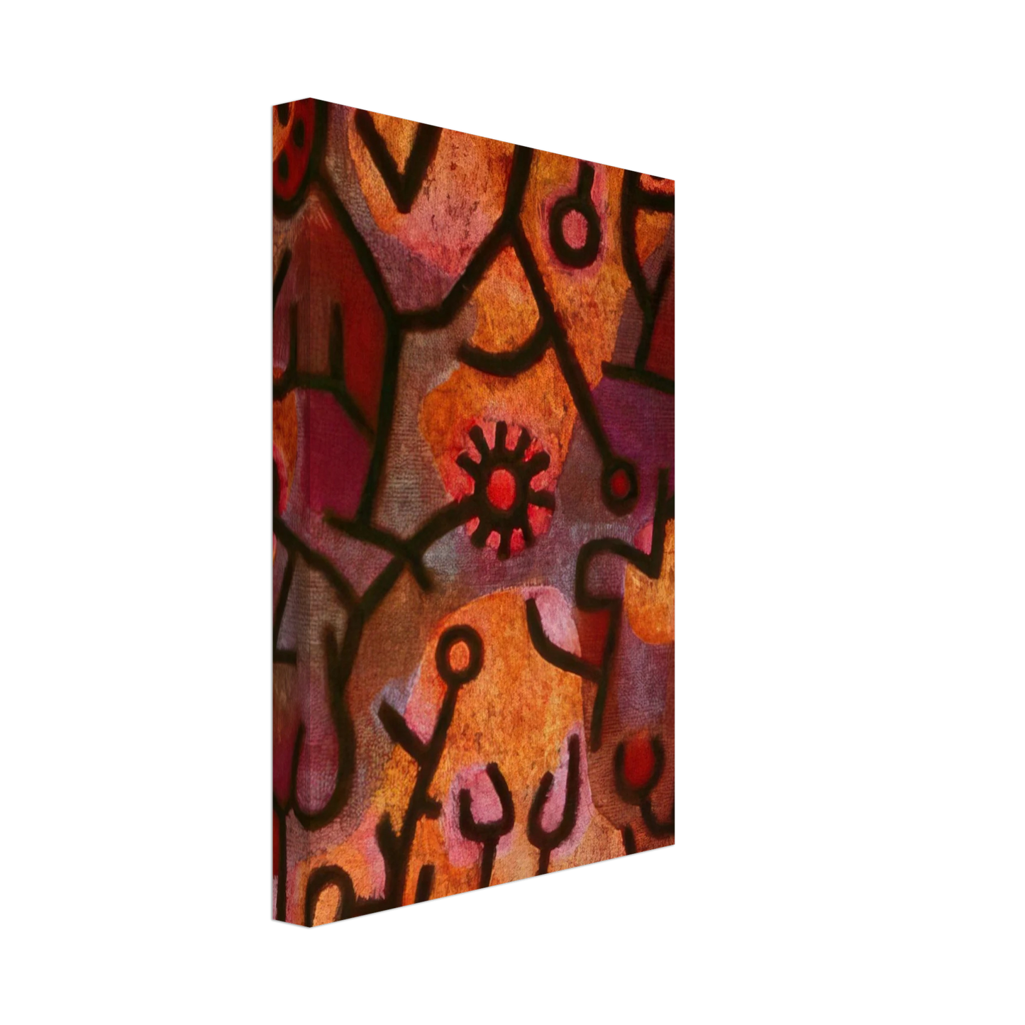 Paul Klee - FLORA ON ROCKS SUN 1940 Canvas - 40x60 cm / 16x24 inches-canvas