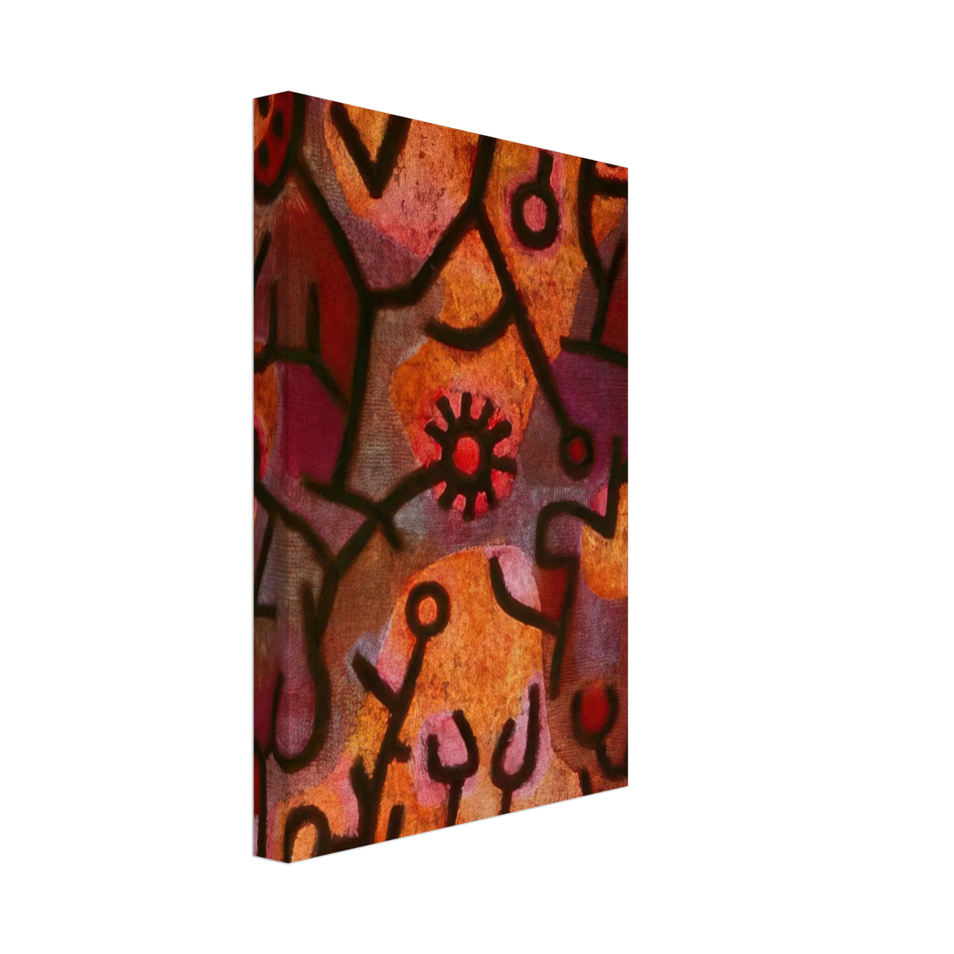 Paul Klee - FLORA ON ROCKS SUN 1940 Canvas - 40x60 cm / 16x24 inches-canvas