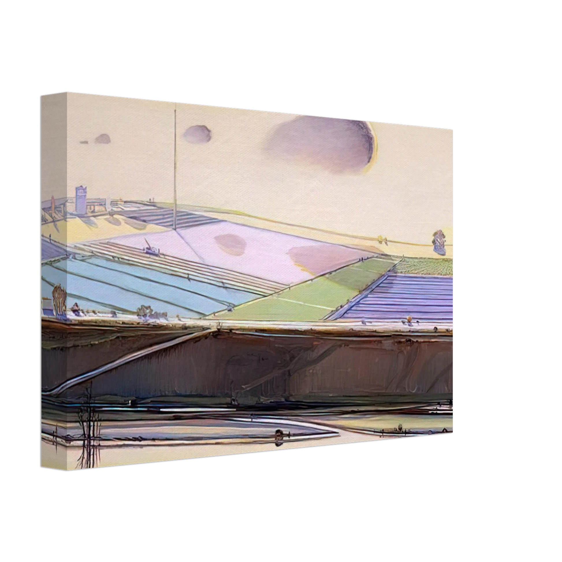 Wayne Thiebaud - River Cloud - 2002 Canvas - 70x100 cm / 28x40 inches-canvas