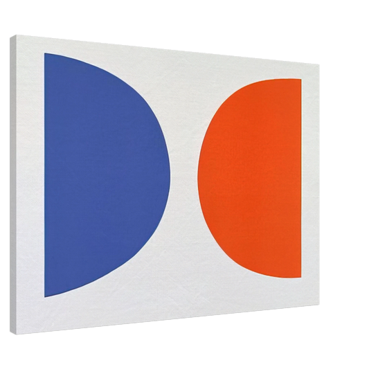 Ellsworth Kelly - Blue and Orange from Suite of Twenty-Seven Color Lithographs Canvas - 20x30 cm / 8x12 inches-canvas