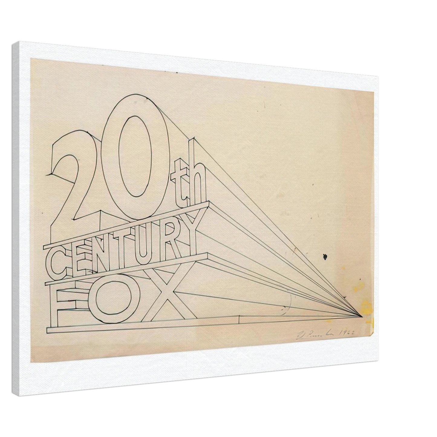 Edward Ruscha - TRADEMARK STUDY 4 1962 Canvas - 20x30 cm / 8x12 inches-canvas