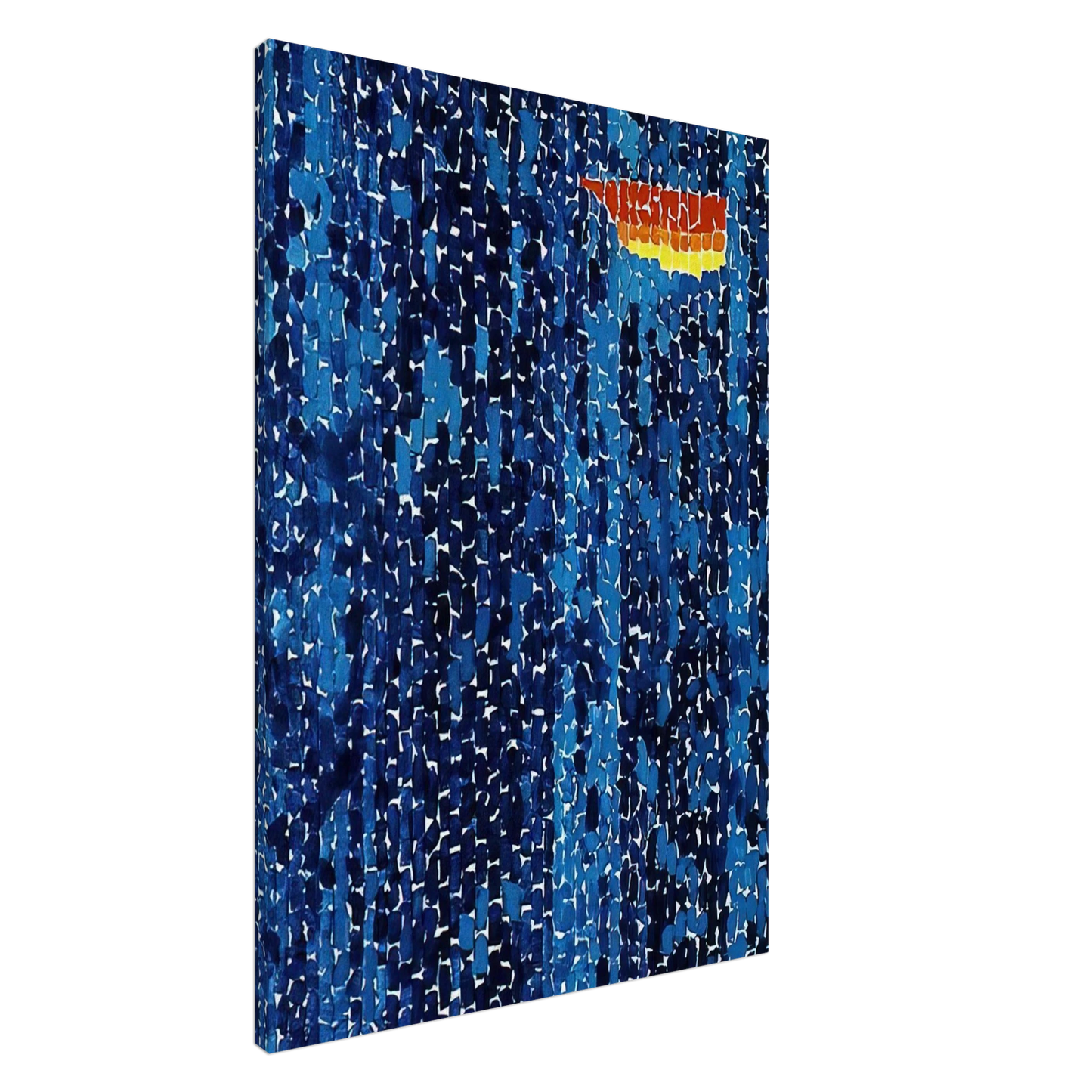 Alma Woodsey Thomas - STARRY NIGHT AND THE ASTRONAUTS 1972 Canvas - 20x30 cm / 8x12 inches-canvas