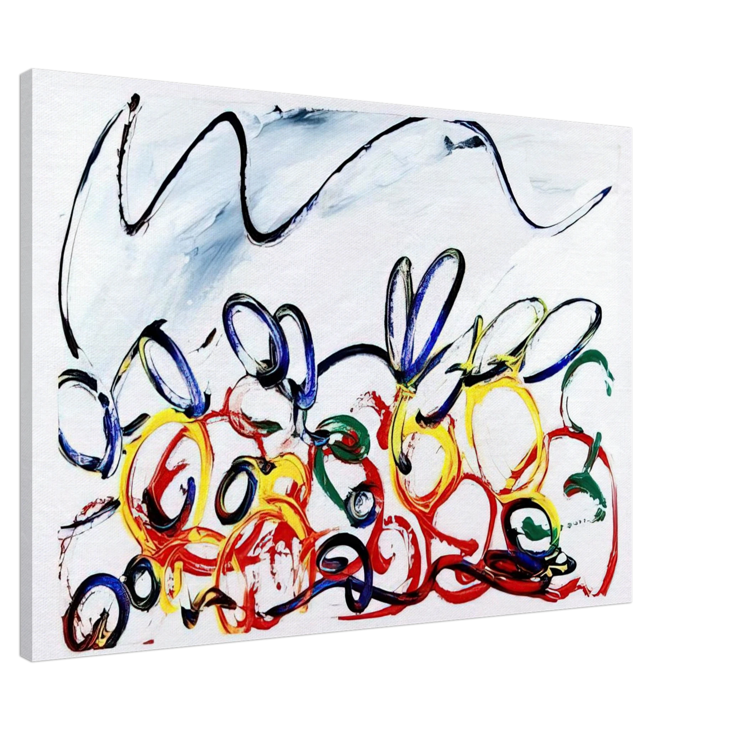 Mario Schifano - Acerbo - 1983 Canvas - 20x30 cm / 8x12 inches-canvas