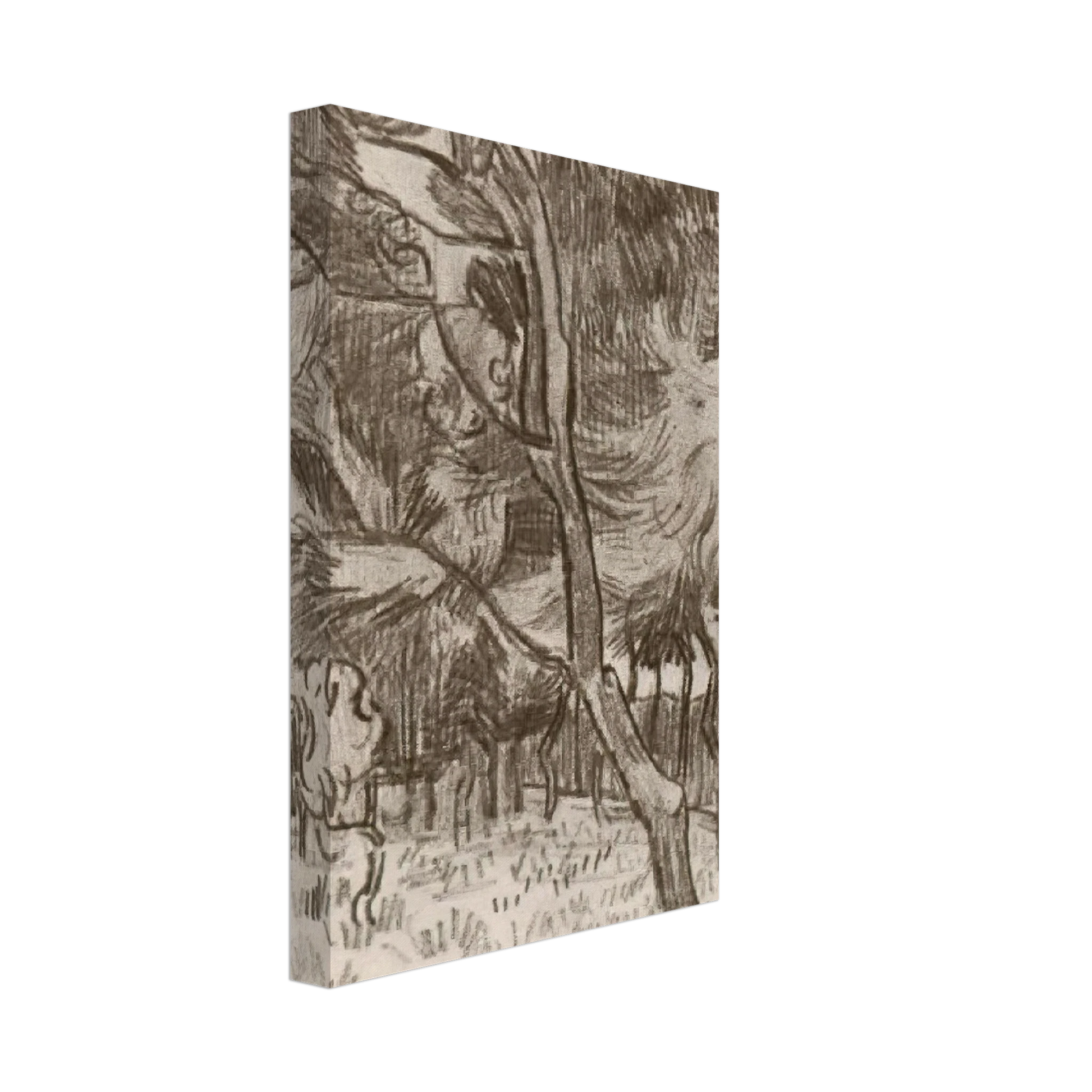 Vincent van Gogh - Pine Trees in the Garden of the Asylum Canvas - 40x60 cm / 16x24 inches-canvas