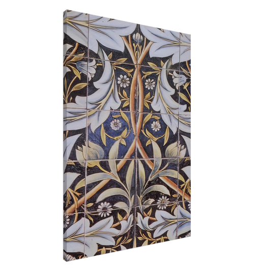 William Morris - PANEL OF CERAMIC TILES DESIGNED BY MORRIS AND PRODUCED BY WILLIAM DE MORGAN 1876 Canvas - 20x30 cm / 8x12 inches-canvas