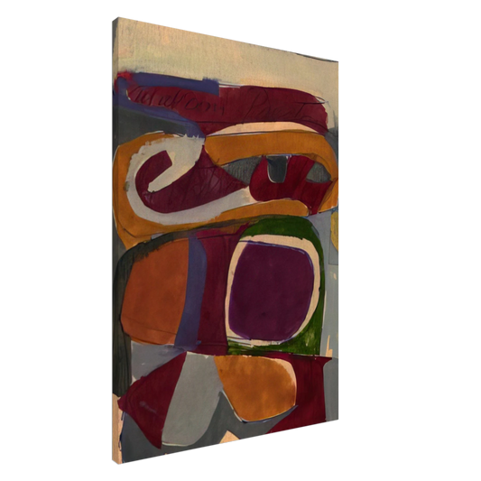 Will Barnet - Untitled - c.1959 United States Canvas - 20x30 cm / 8x12 inches-canvas