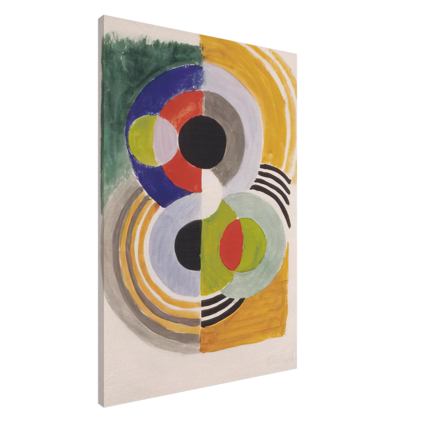 Sonia Delaunay - COMPOSITION WITH DISCS Canvas - 20x30 cm / 8x12 inches-canvas