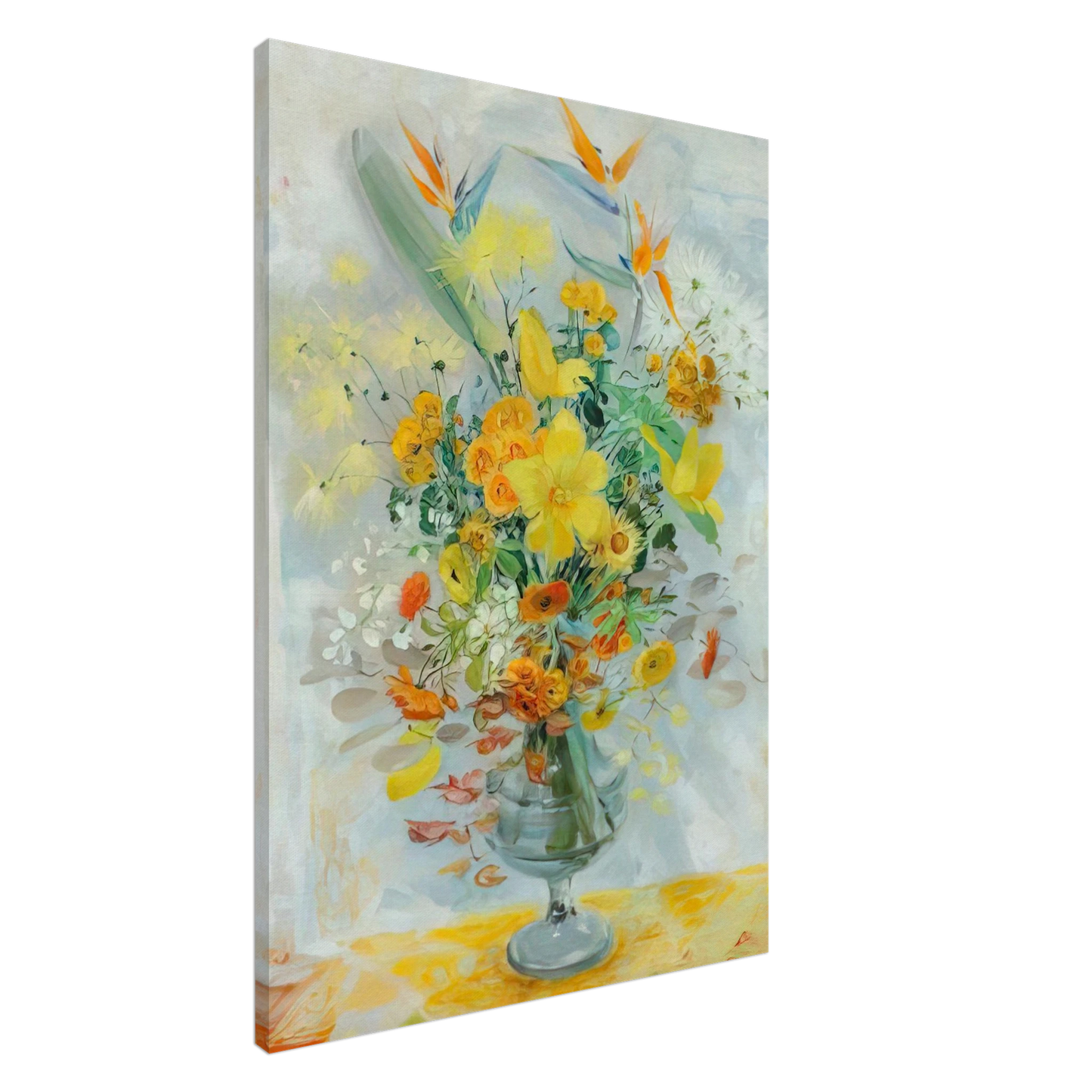 Le Pho - Yellow Lily - Post-Impressionism Canvas - 20x30 cm / 8x12 inches-canvas