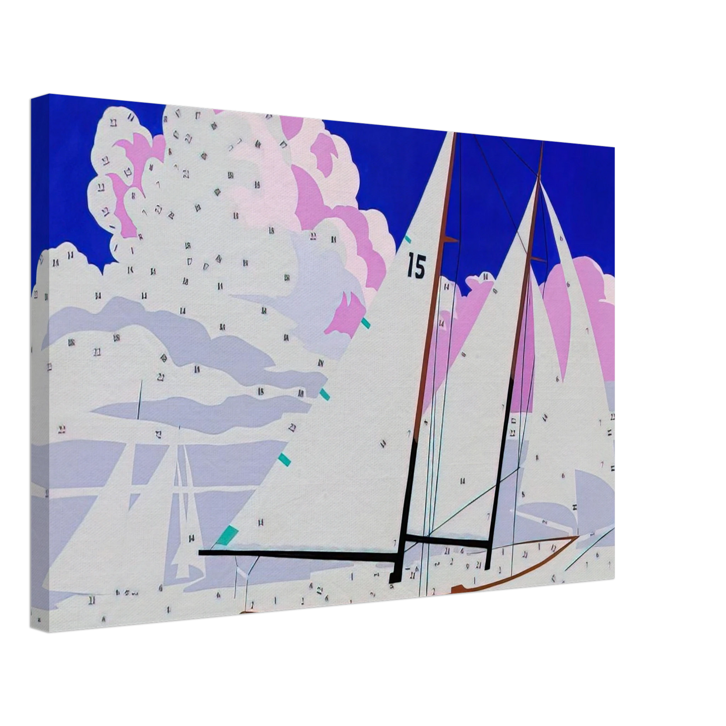 Andy Warhol - Do It Yourself  Sailboats  Canvas - 40x60 cm / 16x24 inches-canvas