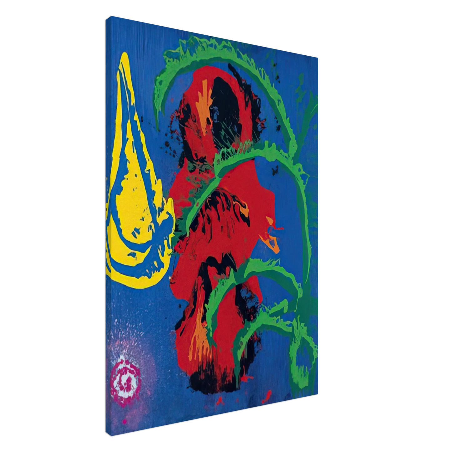 John Hoyland - Yellow Boat 7.8.98 - 1998 Canvas - 20x30 cm / 8x12 inches-canvas