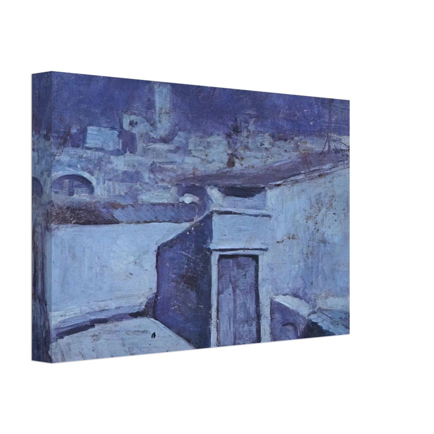 Pablo Picasso - The roofs of Barcelona in the moonlight Canvas - 40x60 cm / 16x24 inches-canvas
