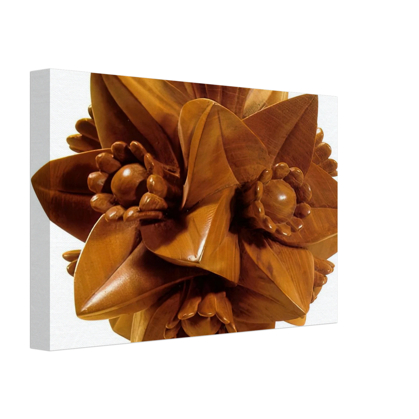 MC Escher - POLYHEDRON WITH FLOWERS Canvas - 70x100 cm / 28x40 inches-canvas