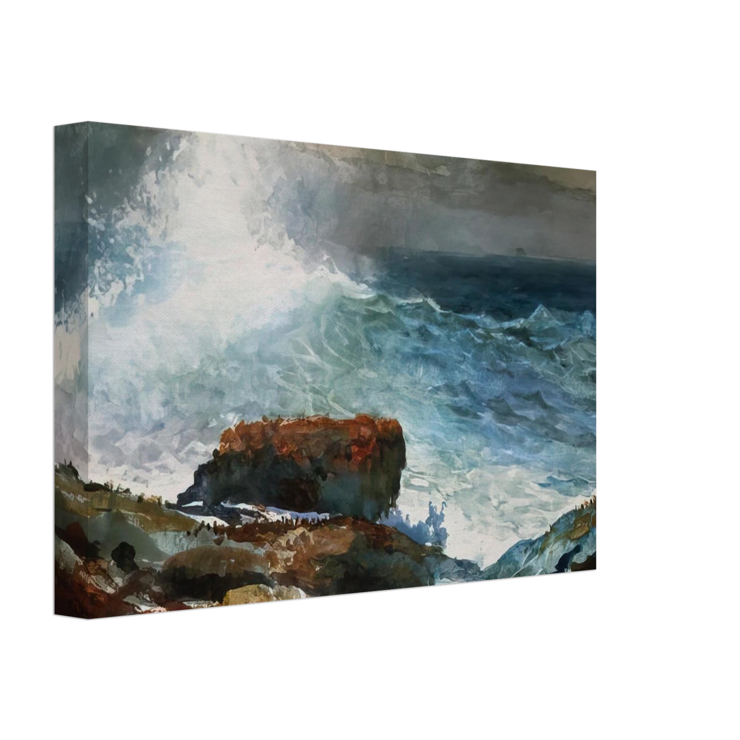 Winslow Homer - INCOMING TIDE SCARBORO MAINE Canvas - 40x60 cm / 16x24 inches-canvas