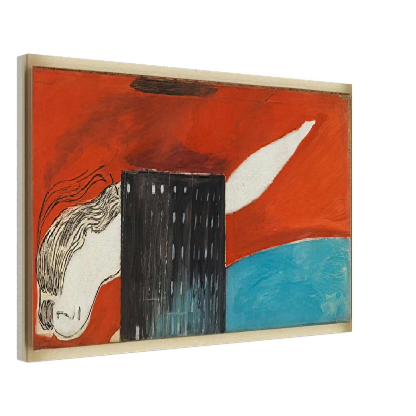 Louise Bourgeois - FALLEN WOMAN FEMME MAISON 1947 Canvas - 40x60 cm / 16x24 inches-canvas