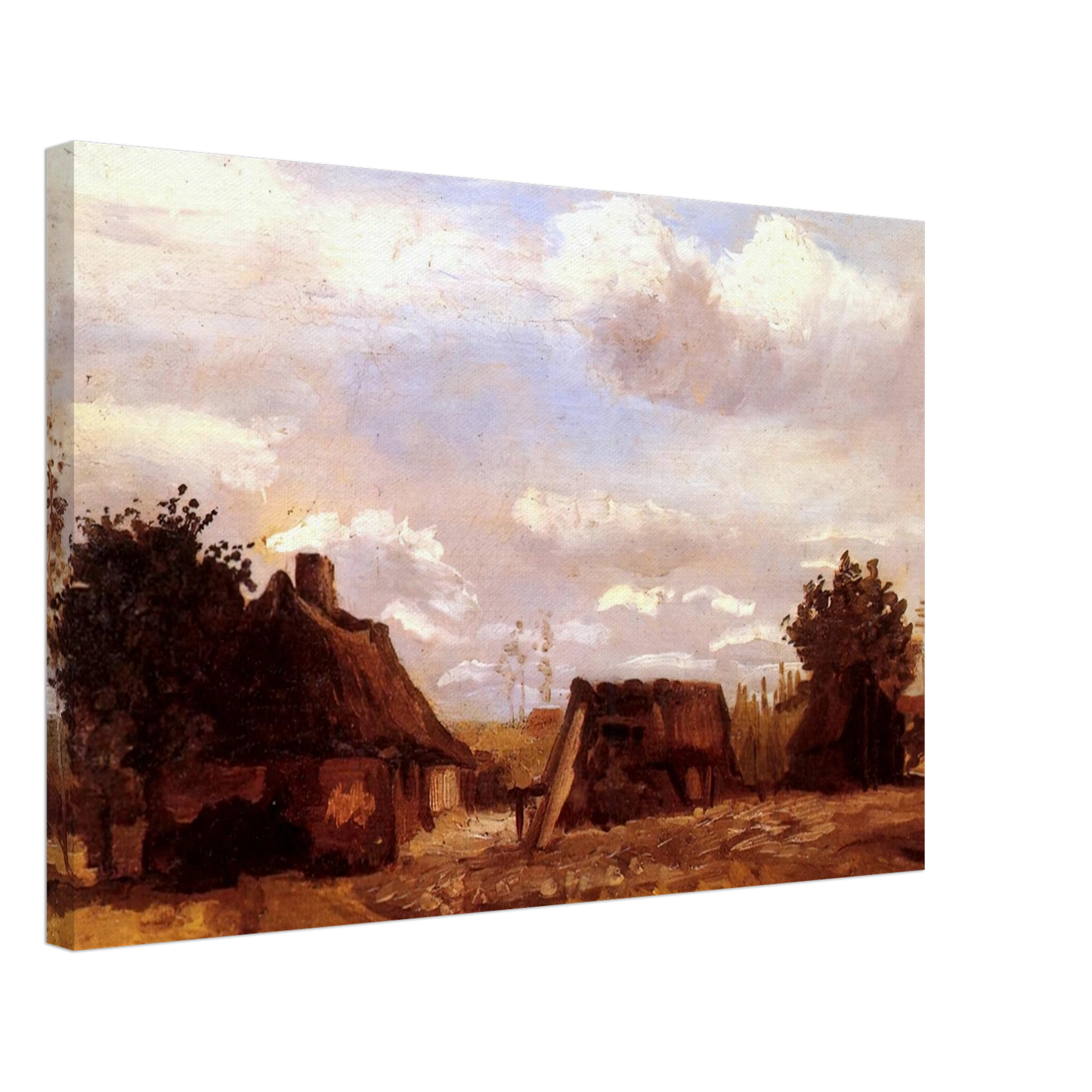 Vincent van Gogh - Cottage Canvas - 40x60 cm / 16x24 inches-canvas