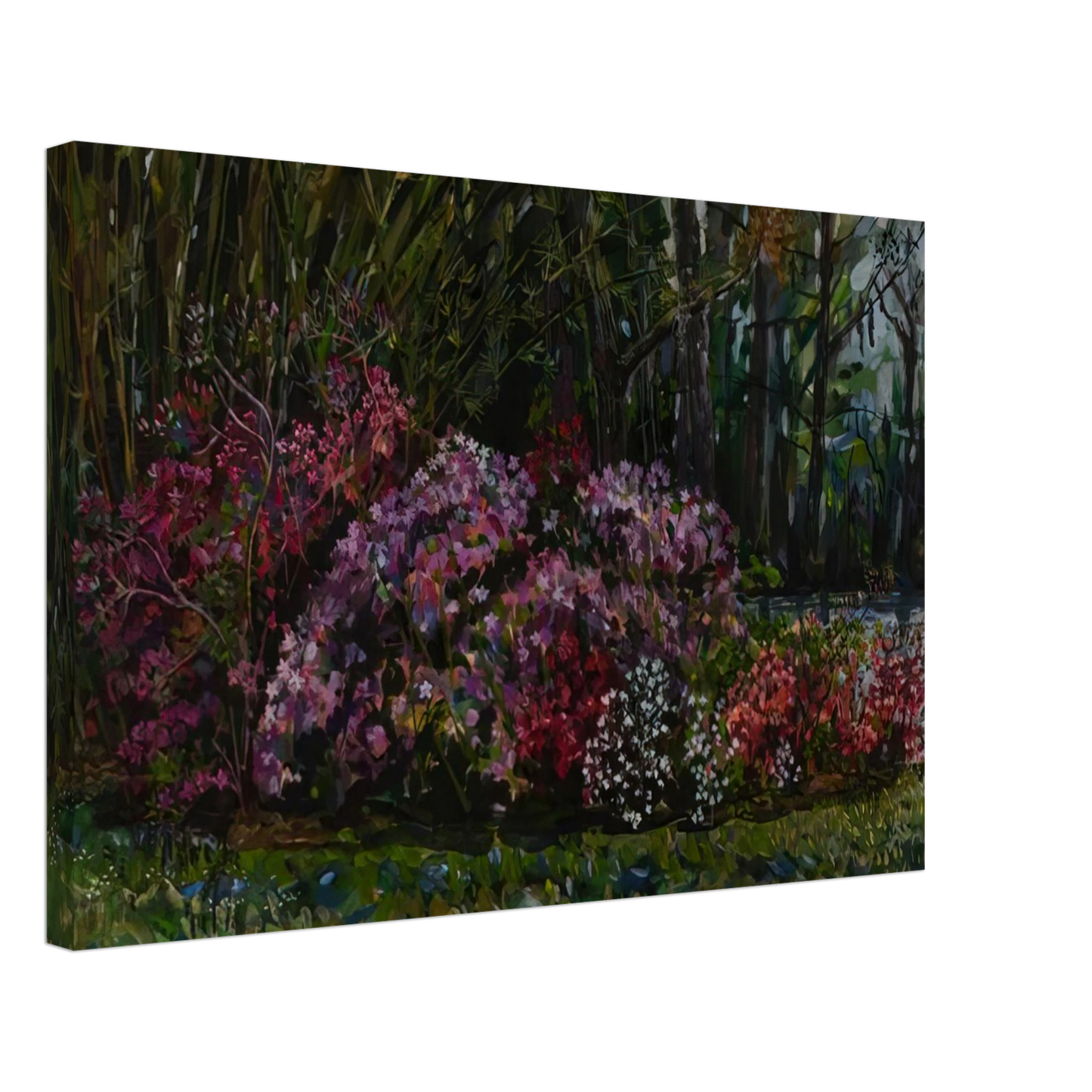 Ivan Albright - ALICIA S AZALEAS ON ST MARY S RIVER Canvas - 70x100 cm / 28x40 inches-canvas