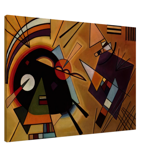 Wassily Kandinsky - BLACK AND VIOLET 1923 Canvas - 20x30 cm / 8x12 inches-canvas