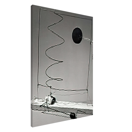 Alexander Calder - CRANK DRIVEN MOBILE 1932 Canvas - 20x30 cm / 8x12 inches-canvas