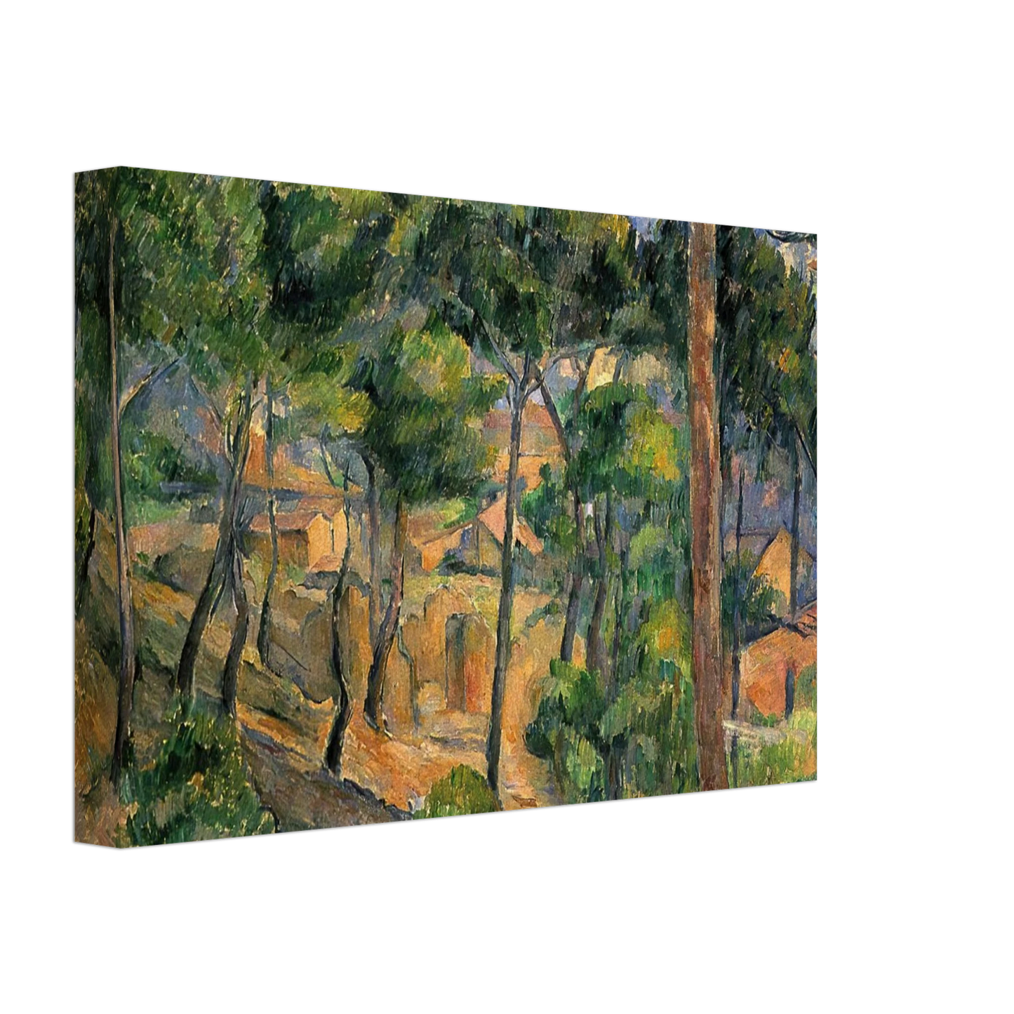 Paul Cezanne - L'Estaque View Through The Pines Canvas - 40x60 cm / 16x24 inches-canvas
