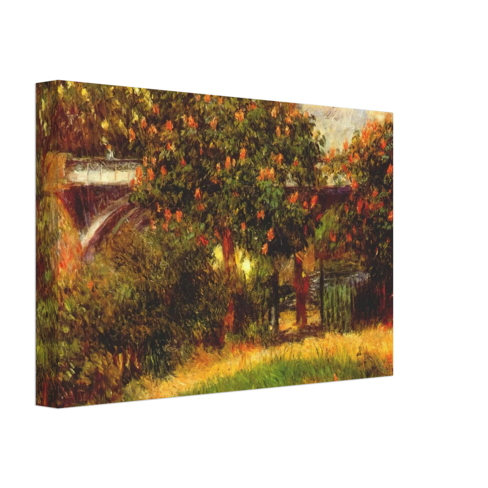 Pierre-Auguste Renoir - Railway Bridge at Chatou Canvas - 40x60 cm / 16x24 inches-canvas